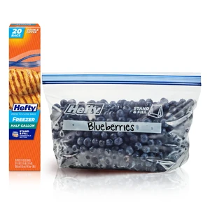 Hefty Press to Close Freezer Bags, Half Gallon Size, 20 Count Hefty Press to Close Freezer Bags, Half Gallon Size, 20 Count