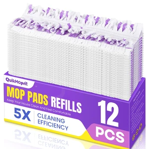 12-Pack Power Mop Refill Pads, 5X Cleaning Multi-Surface Replacement for Swiffer Power Mop, Wet Pads for Wood Floors & More, Compatible with Swiffer PowerMop 12-Pack Power Mop Refill Pads, 5X Cleaning Multi-Surface Replacement for Swiffer Power Mop, Wet Pads for Wood Floors & More, Compatible with Swiffer PowerMop