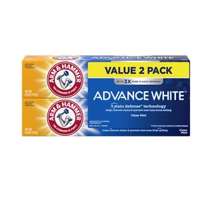 6oz Twin Pack Arm & Hammer Advance White Extreme Whitening with Stain Defense, Fresh Mint 6oz Twin Pack Arm & Hammer Advance White Extreme Whitening with Stain Defense, Fresh Mint