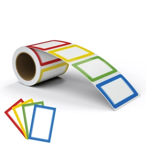 200 Colorful Plain Name Tag Labels with Border, 3.5x2.25 Inch 200 Colorful Plain Name Tag Labels with Border, 3.5x2.25 Inch