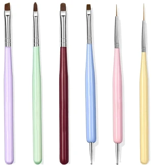 Nail Art Brushes, Nail Design Painting Brush Set with Nail Polish Brush, Nail Liner Brush, Nail Extension Gel Brush, Builder Nail Gel Brush, and Multi-Size Dotting Pens for DIY Nail Art Nail Art Brushes, Nail Design Painting Brush Set with Nail Polish Brush, Nail Liner Brush, Nail Extension Gel Brush, Builder Nail Gel Brush, and Multi-Size Dotting Pens for DIY Nail Art