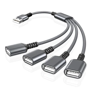 Basesailor USB Splitter 1 in 4 Out 1FT,USBA Male to Four Female Adapter Basesailor USB Splitter 1 in 4 Out 1FT,USBA Male to Four Female Adapter