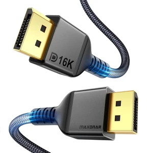 Maxonar VESA Certified DisplayPort 2.1 Cable 10FT/ 3M 16K 80Gbps Maxonar VESA Certified DisplayPort 2.1 Cable 10FT/ 3M 16K 80Gbps