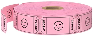 Methdic 1000 Smile Raffle Tickets Pink, Single Roll, Ticket for Events, Entry, Class Reward, Fundraiser & Prizes Methdic 1000 Smile Raffle Tickets Pink, Single Roll, Ticket for Events, Entry, Class Reward, Fundraiser & Prizes