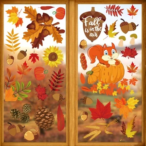 Fall Window Clings for Glass Thanksgiving Autumn Clings Decor for Windows Fall Window Clings for Glass Thanksgiving Autumn Clings Decor for Windows