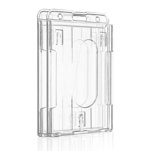 Pawfly 2 Pack Vertical 2-Card Badge Holders for Office School IDs Pawfly 2 Pack Vertical 2-Card Badge Holders for Office School IDs