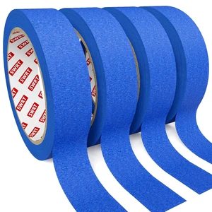 SWRT Blue Painter's Tape, 1 Inch x 20 Yards, 4 Rolls, Clean Removal SWRT Blue Painter's Tape, 1 Inch x 20 Yards, 4 Rolls, Clean Removal