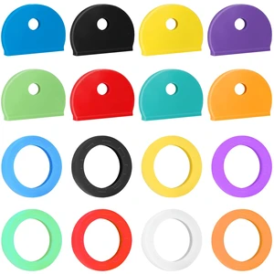 Vibit 16 Pack Colorful Plastic Key Cap Tags and Identifier Covers, 2 Styles Vibit 16 Pack Colorful Plastic Key Cap Tags and Identifier Covers, 2 Styles