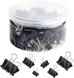 SANNIX 110 PCS Binder Clips Assorted Sizes, X Large, Large, Medium, Small Mini and Micro, 6 Sizes Binder Clips Paper Clamps for Office Home School Classroom SANNIX 110 PCS Binder Clips Assorted Sizes, X Large, Large, Medium, Small Mini and Micro, 6 Sizes Binder Clips Paper Clamps for Office Home School Classroom
