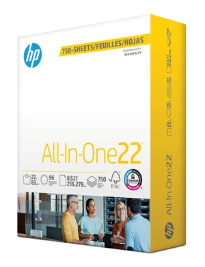 HP Papers | 8.5 x 11 Paper | All In One 22 lb | 1 Mega Ream - 750 Sheets | 96 Bright | Made in USA - FSC Certified | 207750R HP Papers | 8.5 x 11 Paper | All In One 22 lb | 1 Mega Ream - 750 Sheets | 96 Bright | Made in USA - FSC Certified | 207750R