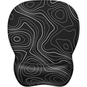 MROCO Ergonomic Mouse Pad Gel Wrist Rest, 9.4 x 8.1 in, Black Topographic MROCO Ergonomic Mouse Pad Gel Wrist Rest, 9.4 x 8.1 in, Black Topographic