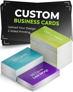 Custom Business Cards - 16pt - Made in the USA (50 to 10,000 Cards) Custom Business Cards - 16pt - Made in the USA (50 to 10,000 Cards)