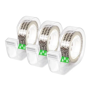 Amazon Basics Double Sided Permanent Tape with Dispenser, Narrow Width, 1/2 x 252 inches, Translucent, 3-Pack Amazon Basics Double Sided Permanent Tape with Dispenser, Narrow Width, 1/2 x 252 inches, Translucent, 3-Pack