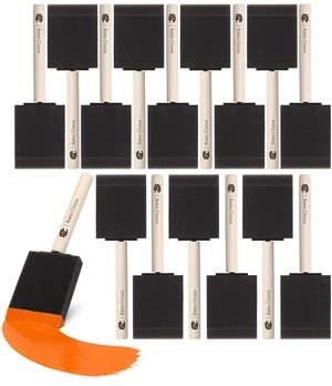 Bates- Foam Paint Brushes, 2 Inch, 16 Pack, Wooden Handle Bates- Foam Paint Brushes, 2 Inch, 16 Pack, Wooden Handle