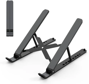Tonmom Laptop Stand for Desk, Adjustable Laptop Riser, Black Tonmom Laptop Stand for Desk, Adjustable Laptop Riser, Black