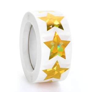 Imeepa 500PCS Holographic Gold Star Stickers, 1" Sparkly Lables for Kids Imeepa 500PCS Holographic Gold Star Stickers, 1" Sparkly Lables for Kids