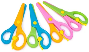 LovesTown 4PCS Toddler Safety Scissors, Blunt Tip Scissor, Anti-Pinch LovesTown 4PCS Toddler Safety Scissors, Blunt Tip Scissor, Anti-Pinch