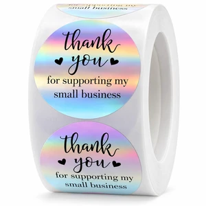 500 PCS Holographic Thank You for Supporting My Small Business Stickers 500 PCS Holographic Thank You for Supporting My Small Business Stickers