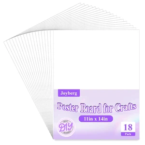 Joyberg 18Pack Poster Board, 11in x 14in White Poster Boards, Posterboard, Poster Board Paper for Crafts, DIY, Drawing Joyberg 18Pack Poster Board, 11in x 14in White Poster Boards, Posterboard, Poster Board Paper for Crafts, DIY, Drawing