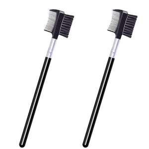 2 PCS Eyebrow Brush and Comb,Makeup Eyelash Comb,Portable Spoolie Brushes for Eyelashes Extension 2 PCS Eyebrow Brush and Comb,Makeup Eyelash Comb,Portable Spoolie Brushes for Eyelashes Extension