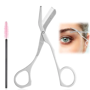 Eyebrow Scissors for Women,Eyebrow Scissors with Comb,Stainless Steels Eyebrow Trimmer Scissors and Cleaning Brush Eyebrow Trimming Kit for Women Men Eyebrow Scissors for Women,Eyebrow Scissors with Comb,Stainless Steels Eyebrow Trimmer Scissors and Cleaning Brush Eyebrow Trimming Kit for Women Men