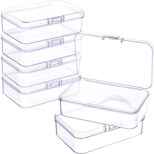 Jetec 6 Pieces Small Clear Plastic Storage Box, 3.3 x 2.1 x 1 Inch Jetec 6 Pieces Small Clear Plastic Storage Box, 3.3 x 2.1 x 1 Inch
