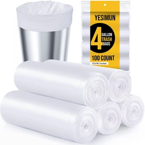 Small Trash Bags 4 Gallon - 100 Count 4 Gallon Trash Bag Small Trash Bags 4 Gallon - 100 Count 4 Gallon Trash Bag