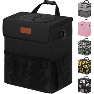 Vankor Car Trash Can with Lid Leak Proof Car Accessories for Women Vankor Car Trash Can with Lid Leak Proof Car Accessories for Women