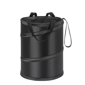 Ginsco 4 Gallons New Leakproof Car Trash Can, Large Trash Can Pop-up Collapsible Hanging Car Trash Bin, Waterproof PEVA Liner Open-Top Garbage Can for Cars Home Office Camping Ginsco 4 Gallons New Leakproof Car Trash Can, Large Trash Can Pop-up Collapsible Hanging Car Trash Bin, Waterproof PEVA Liner Open-Top Garbage Can for Cars Home Office Camping