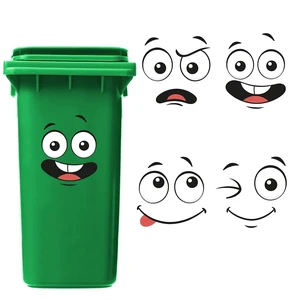 Funny Trash Garbage Can Stickers - 11.8in x 8.3in Large Cute Toilet Lid Decal Sticker, Adhesive Cartoon Expressions Sticker for Kitchen Fridge Bucket, Decorative Wall Stickers Indoor Outdoor Funny Trash Garbage Can Stickers - 11.8in x 8.3in Large Cute Toilet Lid Decal Sticker, Adhesive Cartoon Expressions Sticker for Kitchen Fridge Bucket, Decorative Wall Stickers Indoor Outdoor