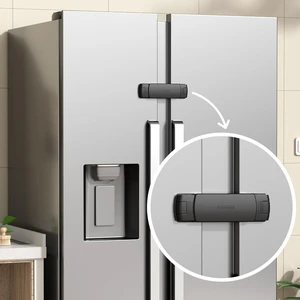 Mom's Choice Gold Awards Winner - EUDEMON 1 Pack Latest French Fridge Lock French Door Refrigerator/Freezer Lock Apply to Max 3.54"(90mm) Two Door Gap Distance for Kids & Babies,Easy to Install(Black) Mom's Choice Gold Awards Winner - EUDEMON 1 Pack Latest French Fridge Lock French Door Refrigerator/Freezer Lock Apply to Max 3.54"(90mm) Two Door Gap Distance for Kids & Babies,Easy to Install(Black)