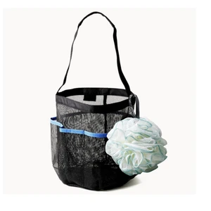 Premium Shower Tote Quick-Dry Mesh Caddy for College, Dorm, Gym & Travel | Free Bath Pouf Included Premium Shower Tote Quick-Dry Mesh Caddy for College, Dorm, Gym & Travel | Free Bath Pouf Included