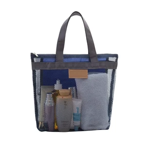 Mesh Shower Caddy Bag, Quick Dry Portable Tote Bag with Zipper and Inner Pocket, Lightweight Bath Organizer for College Dorm Bathroom, Swimming, Gym, Beach, Travel (Navy) Mesh Shower Caddy Bag, Quick Dry Portable Tote Bag with Zipper and Inner Pocket, Lightweight Bath Organizer for College Dorm Bathroom, Swimming, Gym, Beach, Travel (Navy)