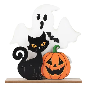 Halloween Decorations Indoor Wooden Black Cat Halloween Decor Ghost Table Sign Pumpkin Table Centerpieces Standing Tabletop Decoration for Holiday Desk Tiered Tray Party Shelf Decorations Farmhouse Halloween Decorations Indoor Wooden Black Cat Halloween Decor Ghost Table Sign Pumpkin Table Centerpieces Standing Tabletop Decoration for Holiday Desk Tiered Tray Party Shelf Decorations Farmhouse