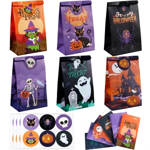 JOYIN 24 PCS Halloween Treat Bags with Stickers, Candy and Goodie Bags for Halloween Party Favors Supplies, Trick or Treat Bag for Kids, Students Classroom Exchange Game Prize JOYIN 24 PCS Halloween Treat Bags with Stickers, Candy and Goodie Bags for Halloween Party Favors Supplies, Trick or Treat Bag for Kids, Students Classroom Exchange Game Prize