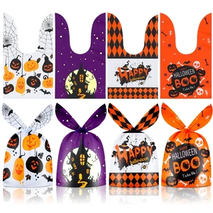 50 Pack Halloween Goodie Bags - Plastic Halloween Treat Bags, Happy Helloween Goody Bag, Trick or Treat Rabbit Ear Candy Treats Snack Cookie Gift Favor Bag for Kids Helloween Party Supplies Favors 50 Pack Halloween Goodie Bags - Plastic Halloween Treat Bags, Happy Helloween Goody Bag, Trick or Treat Rabbit Ear Candy Treats Snack Cookie Gift Favor Bag for Kids Helloween Party Supplies Favors