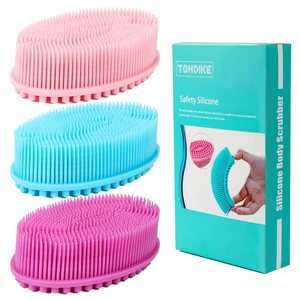 Silicone Body Scrubber Loofah 3 Pack Exfoliating Soft Loofah Shower Brush Silicone Body Scrubber Loofah 3 Pack Exfoliating Soft Loofah Shower Brush