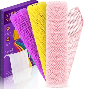 3 Pieces African Bath Sponge African Net Long Net Bath Sponge Transform Your Shower Routine with African Bath Sponges for Exfoliated, Silky Smooth Skin (Pink,Yellow,Purple) 3 Pieces African Bath Sponge African Net Long Net Bath Sponge Transform Your Shower Routine with African Bath Sponges for Exfoliated, Silky Smooth Skin (Pink,Yellow,Purple)