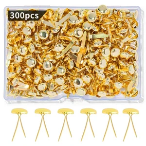 Monigte Brass Fasteners 300 Pack Small Brads for Paper Crafts Scrapbooking DIY Handmade Cards School Projects Monigte Brass Fasteners 300 Pack Small Brads for Paper Crafts Scrapbooking DIY Handmade Cards School Projects
