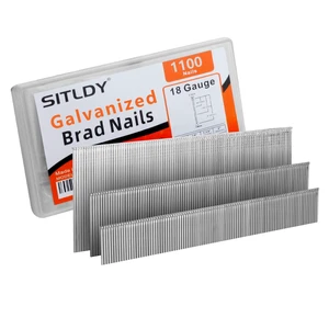 Galvanized 18 Gauge Brad Nails 1100-Pack 3 Sizes (3/4", 1-1/4", 2") Galvanized 18 Gauge Brad Nails 1100-Pack 3 Sizes (3/4", 1-1/4", 2")