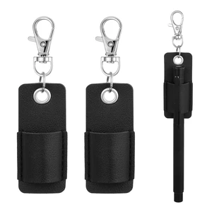 2 Pieces Lanyard Pen Holder, Leather Anti-Lost Keychain Clip Portable Pencil Pouch Neck Pen Holder Keychain for Nurse Office 2 Pieces Lanyard Pen Holder, Leather Anti-Lost Keychain Clip Portable Pencil Pouch Neck Pen Holder Keychain for Nurse Office