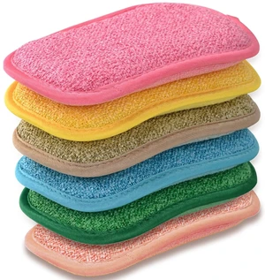 Multipurpose Kitchen Scrub Sponges, Heavy Duty Cleaning Non-Scratch Scrub Sponge, Reusable Microfiber Sponge for Household Cleaning, Six Color Packaging (6pcs) Multipurpose Kitchen Scrub Sponges, Heavy Duty Cleaning Non-Scratch Scrub Sponge, Reusable Microfiber Sponge for Household Cleaning, Six Color Packaging (6pcs)
