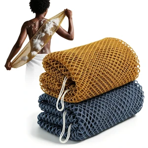 Yoget African Net Sponge 2 Pack, 45 Inch Long Back Scrubber for Shower Yoget African Net Sponge 2 Pack, 45 Inch Long Back Scrubber for Shower