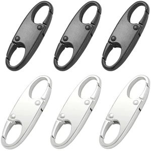 Zipper Pull Replacement, Zipper Clips, Premium Zipper Lock for Travel, Small Carabiner Clips for Camping 6PCS Black White Zipper Pull Replacement, Zipper Clips, Premium Zipper Lock for Travel, Small Carabiner Clips for Camping 6PCS Black White