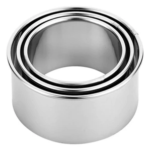 Cookie Cutters - Biscuit Cutters/Stainless Steel Dumpling Cutters/Cake Pastry Cutters/Cake Cookie Scone Cutters Molds stamps for Cooking Baking (3Pcs, Round Edge) Cookie Cutters - Biscuit Cutters/Stainless Steel Dumpling Cutters/Cake Pastry Cutters/Cake Cookie Scone Cutters Molds stamps for Cooking Baking (3Pcs, Round Edge)