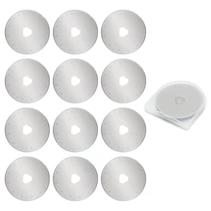 12 pcs 45mm Rotary Cutter Blades,Replacement Rotary Blade for Arts Crafts Quilting Scrapbooking Sewing Fabric Cutting,Arts & Crafts Farbric Paper Cutting Tool By XEKIGU 12 pcs 45mm Rotary Cutter Blades,Replacement Rotary Blade for Arts Crafts Quilting Scrapbooking Sewing Fabric Cutting,Arts & Crafts Farbric Paper Cutting Tool By XEKIGU