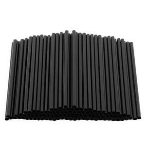 100 Pcs Black Cocktail Straws, 5.12 Inch Short, Plastic Disposable 100 Pcs Black Cocktail Straws, 5.12 Inch Short, Plastic Disposable