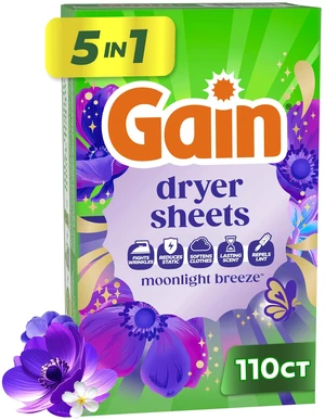 Gain, Laundry Dryer Sheets, Fabric Softener Anti Static Sheets, Happy Hibiscus Scent, 110 Count Gain, Laundry Dryer Sheets, Fabric Softener Anti Static Sheets, Happy Hibiscus Scent, 110 Count