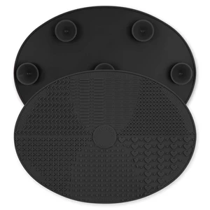 Makeup Brush Cleaner Mat Silicone Brush Cleaning Mat Big Size Make Up Brush Clean Pad with Suction Cup for Makeup Brush Cleaning (Black) Makeup Brush Cleaner Mat Silicone Brush Cleaning Mat Big Size Make Up Brush Clean Pad with Suction Cup for Makeup Brush Cleaning (Black)