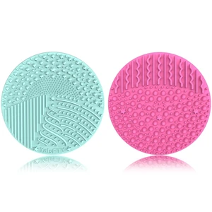 2 Pieces Silicone Makeup Brush Cleaner, YalsFTY Cosmetic Brush Scrubber Mat Pad Cleaning Tool, Dual-Sided Functionality to Accommodate All types of Brushes, Powder Puffs and Sponges (Green & Pink) 2 Pieces Silicone Makeup Brush Cleaner, YalsFTY Cosmetic Brush Scrubber Mat Pad Cleaning Tool, Dual-Sided Functionality to Accommodate All types of Brushes, Powder Puffs and Sponges (Green & Pink)